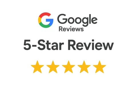 5.0 star rating on Google Reviews